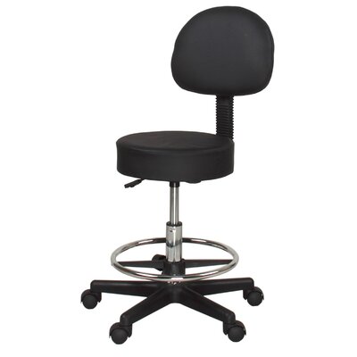 Relief Adjustable Stool with Wheels and Backrest image