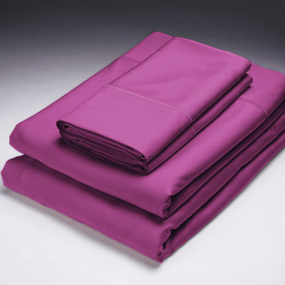 Bamboo Pillowcase Size: King Color: Burgundy image