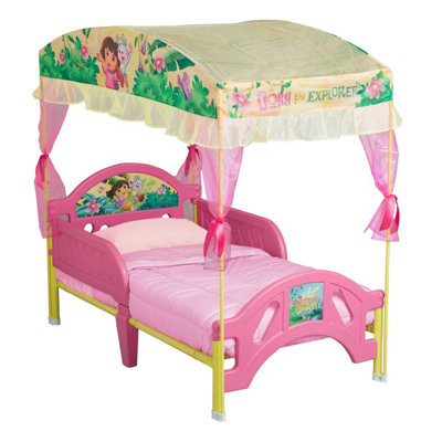 Delta Children Nickelodeon Dora the Explorer Toddler Bed with Canopy BB87070DO_999