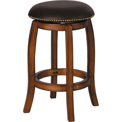 Chelsea 29 inch Swivel Bar Stool with Cushion Finish: Oak