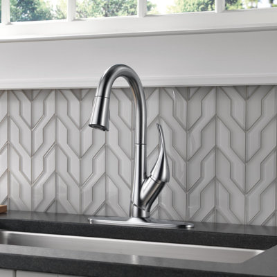 Delta Esque Pull Down Touch Single Handle Kitchen Faucet