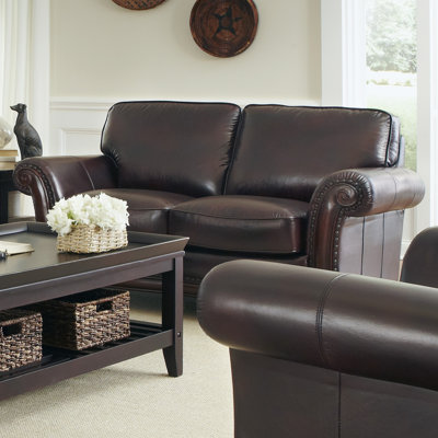 Lazzaro Leather 5141-20-9011B Leather Loveseat