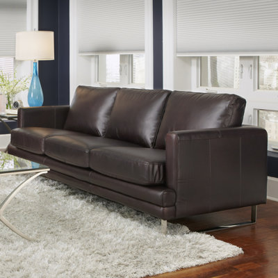 Orren Ellis Lopes Leather Sofa - Grades Of Leather Couches Orren Ellis Lopes Leather Sofa - Grades Of Leather Couches