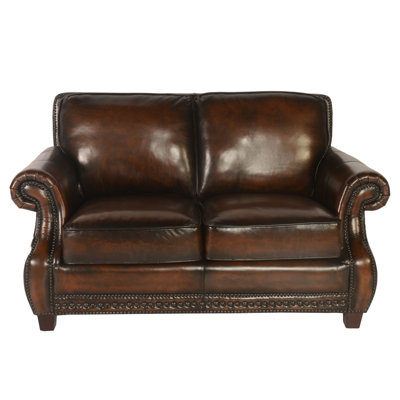 Lazzaro Leather 5070-20-3358B Leather Loveseat