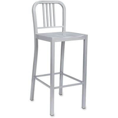 Bistro Bar Stool Upholstery: Silver