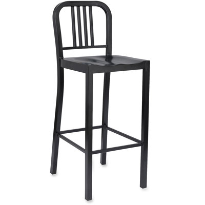 Bistro Bar Stool Upholstery: Black