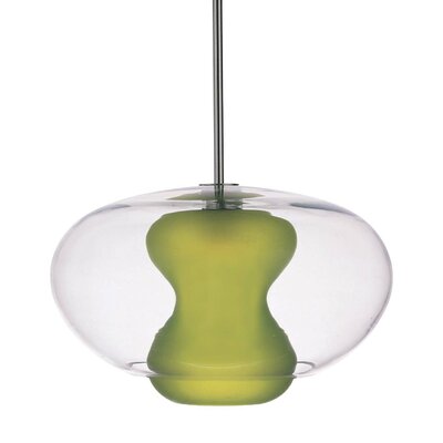 Soft Pendant with Clear/Apple Green Glass