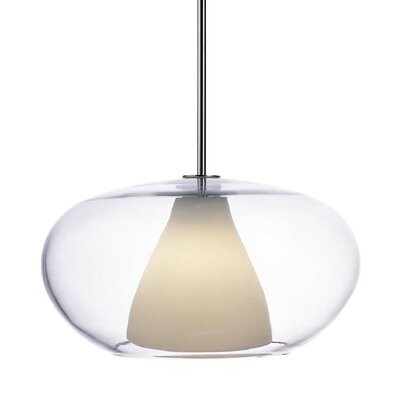 Soft Pendant with Clear/White Frosted Glass