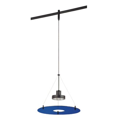 GK Lightrail 6 Light Pendant Finish: Sable Bronze Patina, Glass Color: Blue