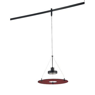 GK Lightrail 6 Light Pendant Finish: Sable Bronze Patina, Glass Color: Red