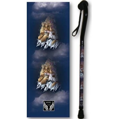 Lion And Lamb Offset Single Point Cane image