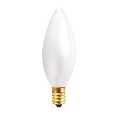 E14 European Base Incandescent Torpedo Chandelier Bulb (Set of 16) Color: Frost