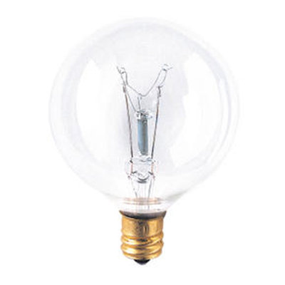 G16 Globe Candelabra Light Incandescent Bulb (Set of 25) Color: Clear, Wattage: 60W