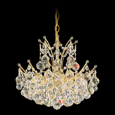 Contessa Foyer Pendant Size / Color / Crystal Color: 16 H x 17 W x 17 D / Gold / Spectra Swarovski
