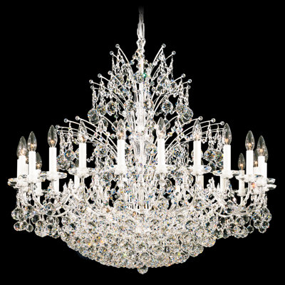 Contessa 36 Light Chandelier Color: Black Pearl Crystal Color: Spectra Swarovski