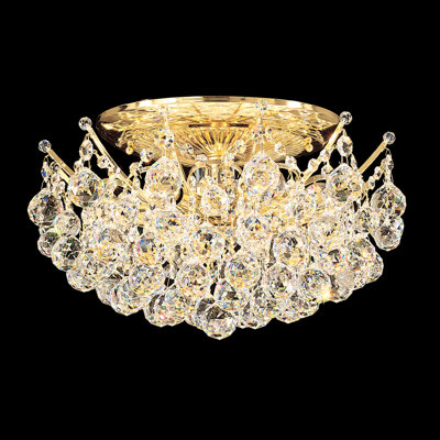 Contessa 12 Light Semi Flush Mount Finish: Gold Crystal Grade: Spectra Swarovski