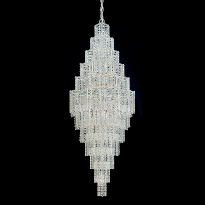 Jubilee Foyer Pendant Size: 70 H x 28 W x 28 D Color: Silver