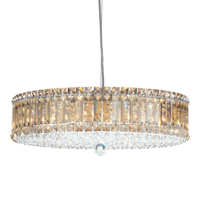 Plaza Drum Pendant Size / Crystal Color: 25 W x 25 D / Strass Silver Shade