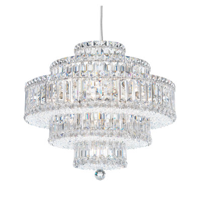 Plaza 22 Light Drum Pendant Crystal Color: Strass Clear
