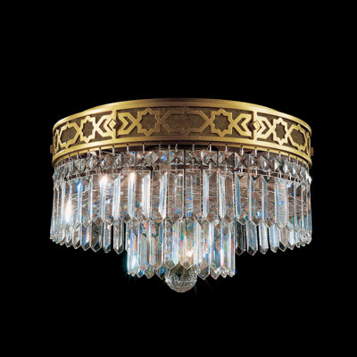 Romanoff 4 Light Flush Mount Finish: Heirloom Gold