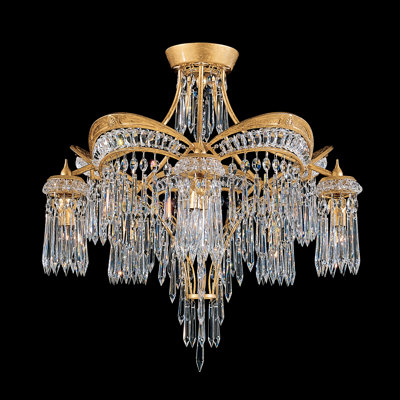 Victorian 5 Light Semi Flush Mount Finish: Bronze Umber