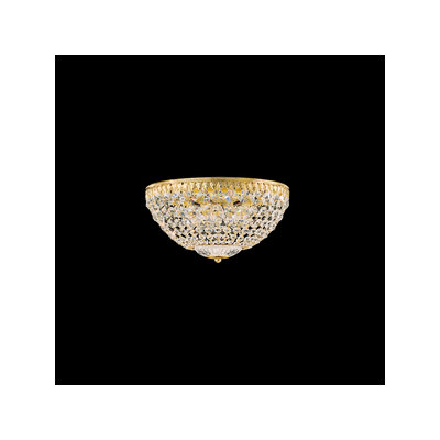 Petit Crystal Flush Mount in Heirloom Bronze with Swarovski Crystals Finish: Heirloom Bronze with Swarovski Crystals Size: 5.5 H x 10 W