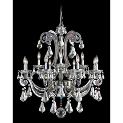 Cadence 12 Light Chandelier Color: Black Pearl Crystal Color: Strass Silver Shade