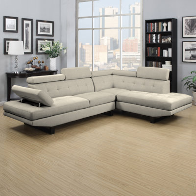 Handy Living FNT-SEC-LIN82 Fontaine Sectional Upholstery
