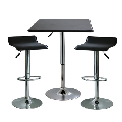 AmeriHome I 3 Piece Adjustable Height Pub Table Set