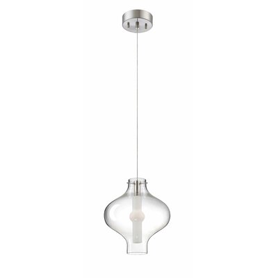 Abacus 1 Light Pendant Shade Color: Clear