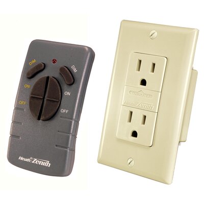 Wireless Command Lighting Remote Control Receptacle Set in Ivory