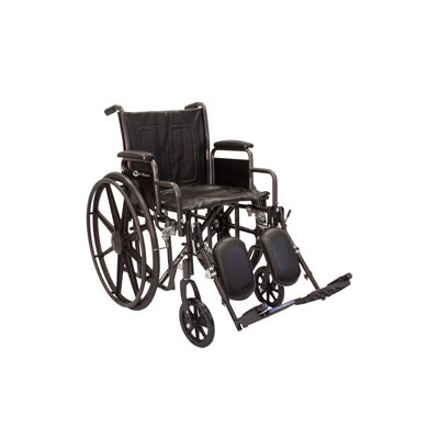 K2-Lite Bariatric Wheelchair Front Rigging: Elevating Legrest, Seat Size: 16 W x 20 D image