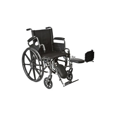 K4-Lite Lightweight Wheelchair Front Rigging: Swingaway Footrest, Seat Size: 18 W x 16 D image
