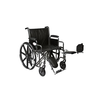 K7-Lite Bariatric Wheelchair Front Rigging: Swingaway Footrest, Seat Size: 24 W x 18 D image