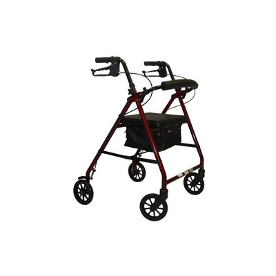 E-Series Rollator with Padded Seat Color: Burgundy image