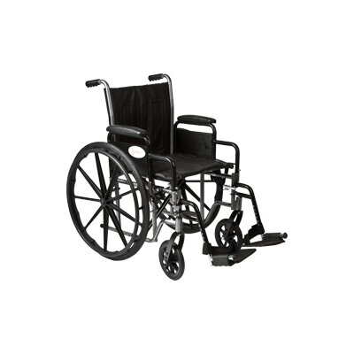 K2-Lite Bariatric Wheelchair Front Rigging: Swingaway Footrest, Seat Size: 20 W x 16 D image