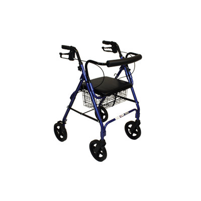 Deluxe Rollator with Padded Seat Color: Blue image