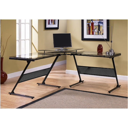 Z Line Designs Delano Glass L Shape Computer Desk Zl1429 1du On