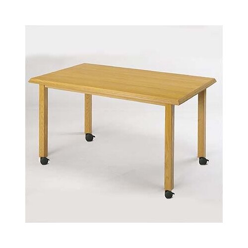 Lesro Contemporary Series Rectangular Gathering Table (4 Post Base with Caste