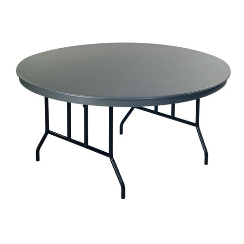 AmTab Manufacturing Corporation Dynalite ABS Plastic Round Folding Table R60D