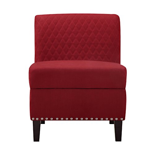 Handy Living Wrigley Storage Side Chair 340SC AAA Color Red