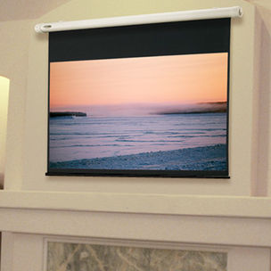Projector Screens Salara Plug & Play White Electric Projection Screen Features: -Salara Plug & Play collection.-Comes with 120'' power cord, built-in IR receiver and IR remote.-Perfect for home and office.-Surface finish: Pearl White.-Voltage: 110 V.-NTSC, HDTV and 16:10 formats have image area framed with black on all ...