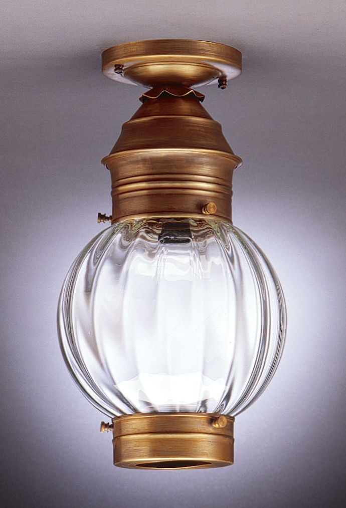 Flush Mount Lighting Onion Socket Round Semi Flush Mount Features: -Onion collection.-Made in the USA.-Manufacturer provides lifetime guarantee.-Product Type: Semi flush mount.-Number of Lights: 1.-Light Direction: Downlight.-Finish: .-Style: Traditional;Antik.-Shade Included: Yes -Shade Color: .-Shade Mate...