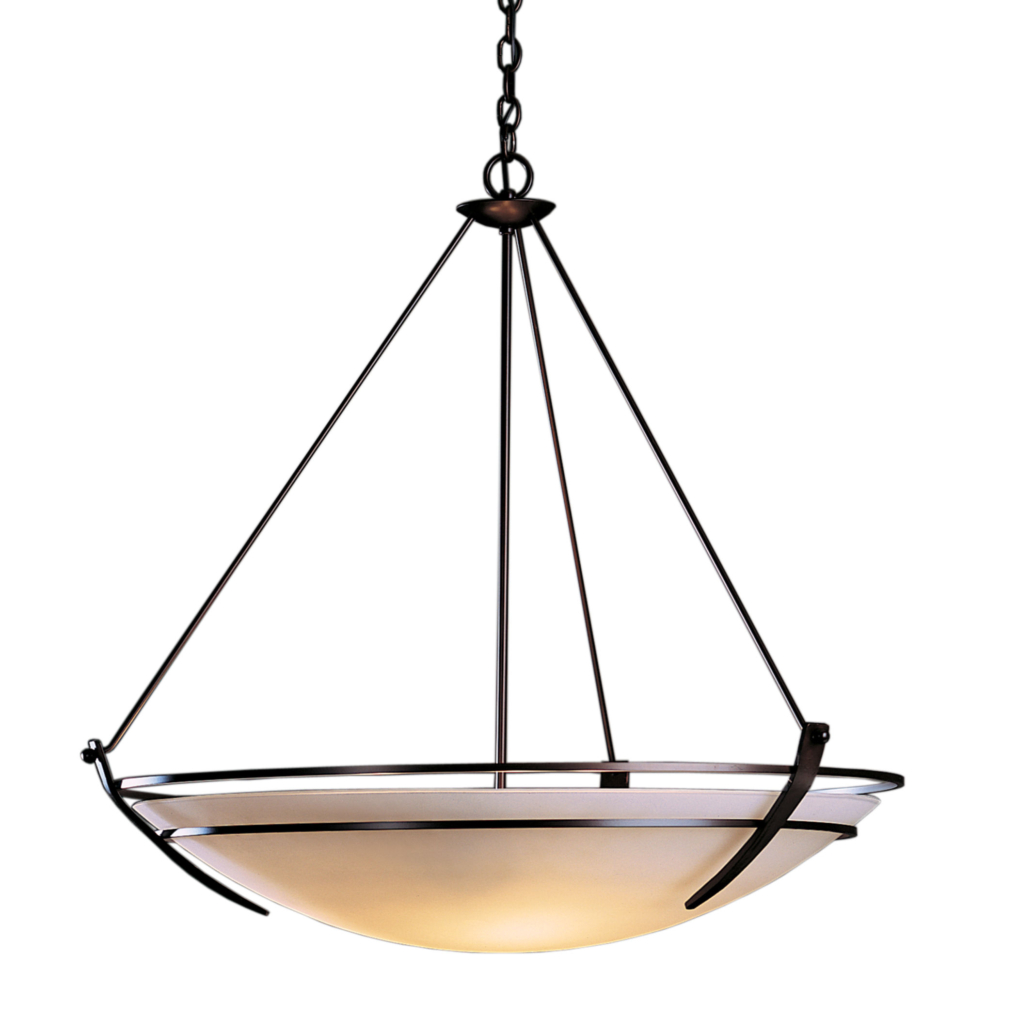 Pendant Lights Tryne 3-Light Bowl Pendant Features: -Pendant.-Made in USA.-Accommodates: (3) 100W A19 medium base bulbs.-Tryne collection.-Length: 72 Inches.-Fixture Design: Bowl.-Number of Lights: 3.-Number of Tiers: 1.-Finish: .-Style: Modern & Contemporary.-Shade: -Shade Material: Glass.-S...