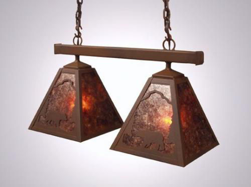 Bear Double Anacosti Light Pendant Finish: Architectural Bronze, Shade / Lens: Khaki