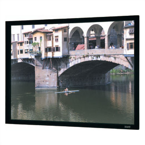 Projector Screens Imager Black Fixed Frame Projection Screen Features: -Imager collection.-Cinemascope Format.-Provides a perfectly flat viewing surface for video projection applications.-Surface mounts to the back of a black powder coated frame that provides a masking border.-Front projection surfaces standard...