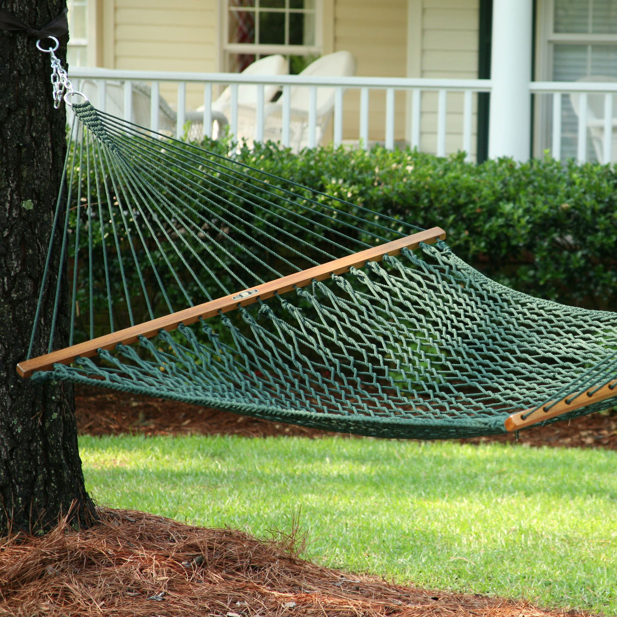 Edmonds Large Original DuraCord Rope Tree Hammock Color: Green, Size: 180