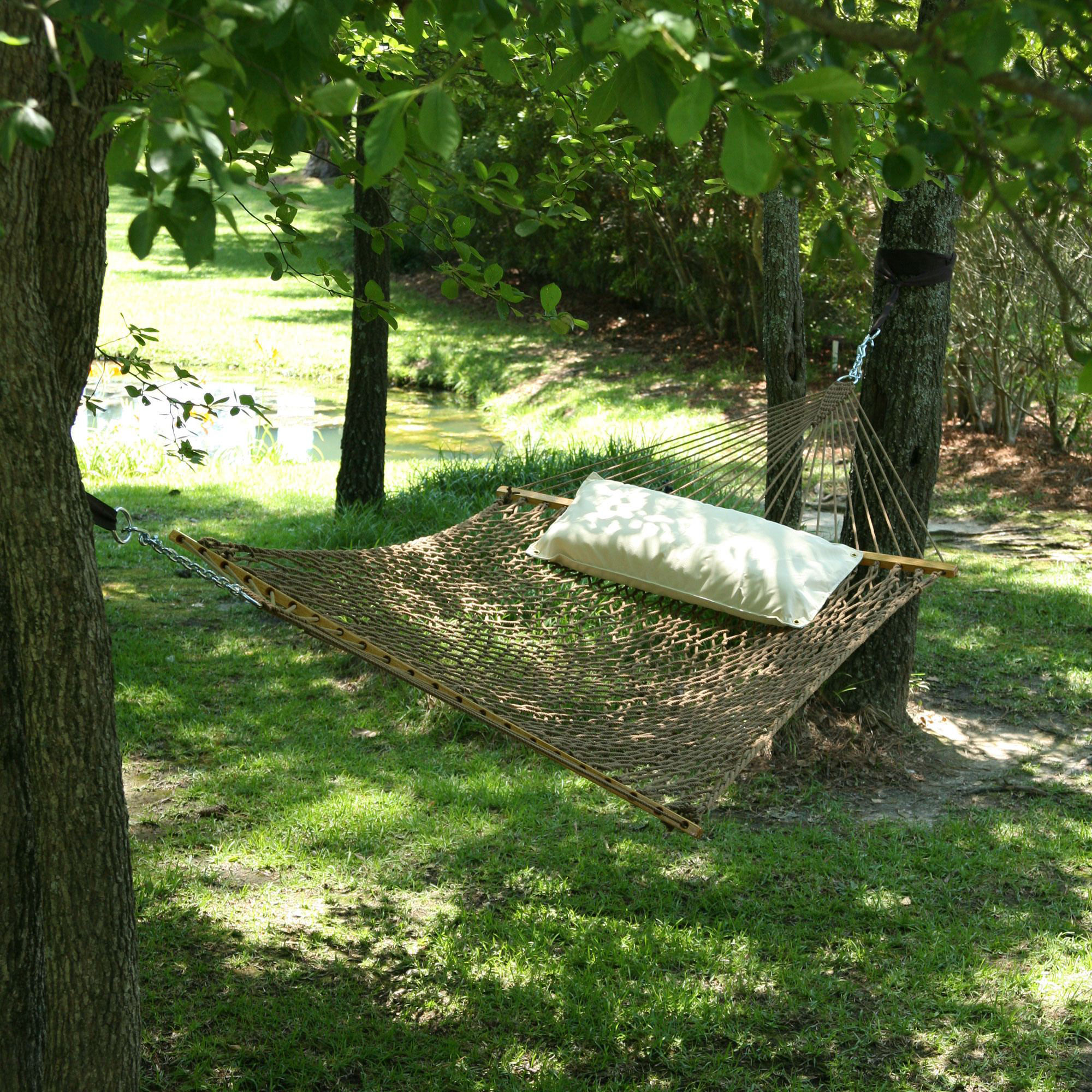 Edmonds Large Original DuraCord Rope Tree Hammock Color: Antique Brown, Size: 180