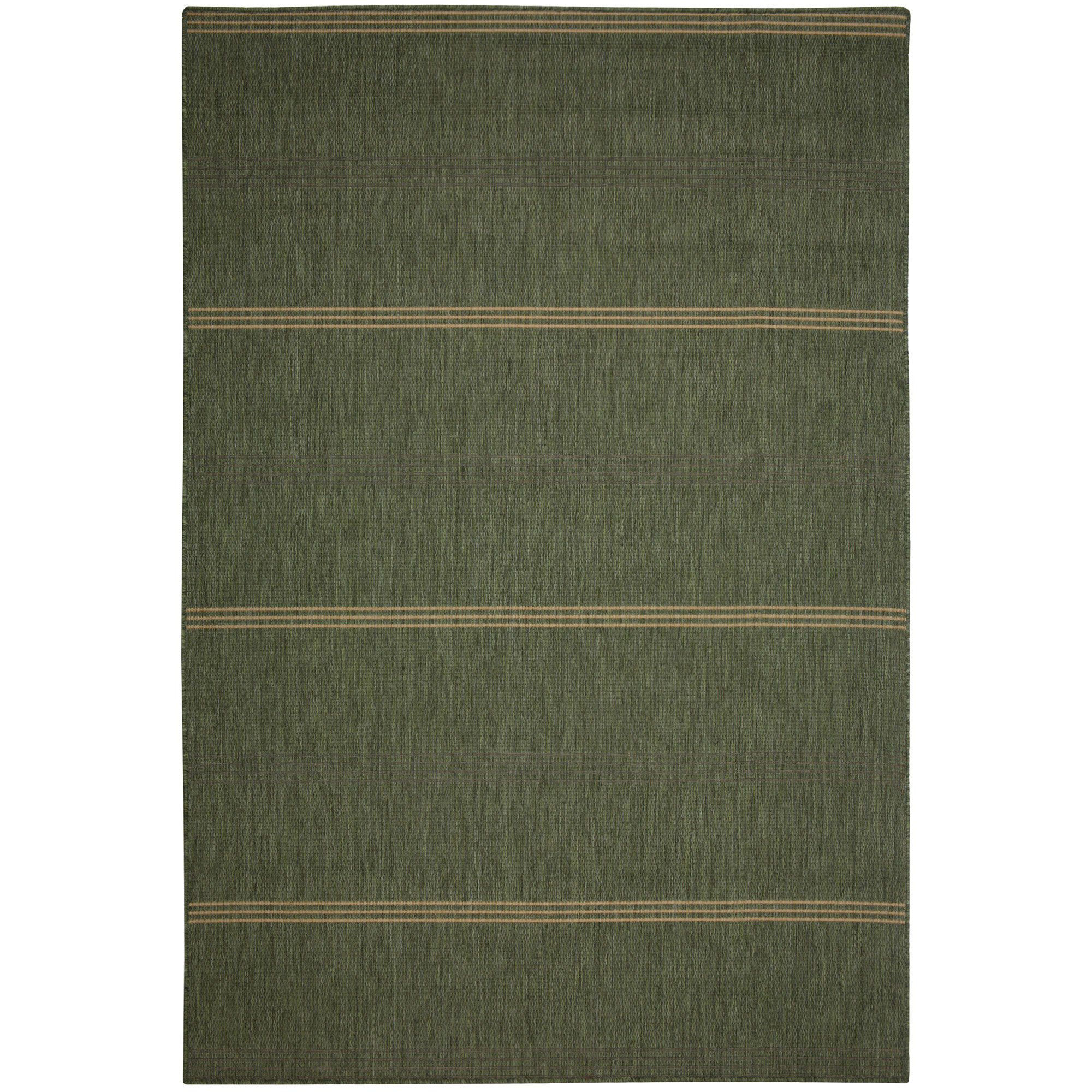 Efird Green Stripe Indoor/Outdoor Area Rug Rug Size: Rectangle 5' x 7'