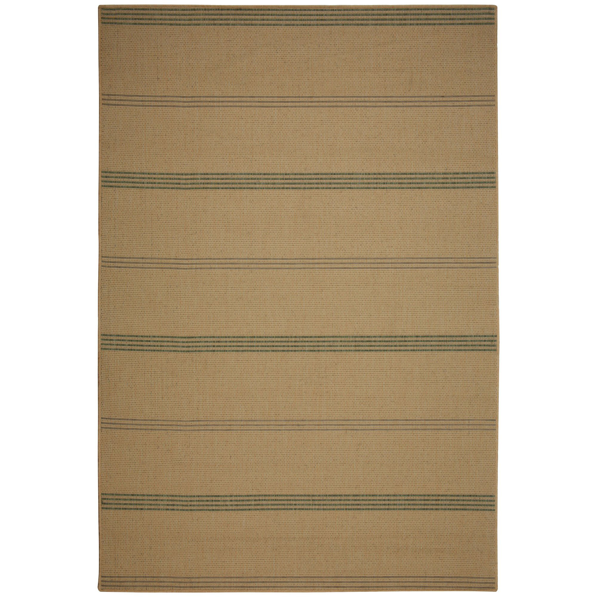 Efird Natural Stripe Indoor/Outdoor Area Rug Rug Size: Rectangle 2' x 3'
